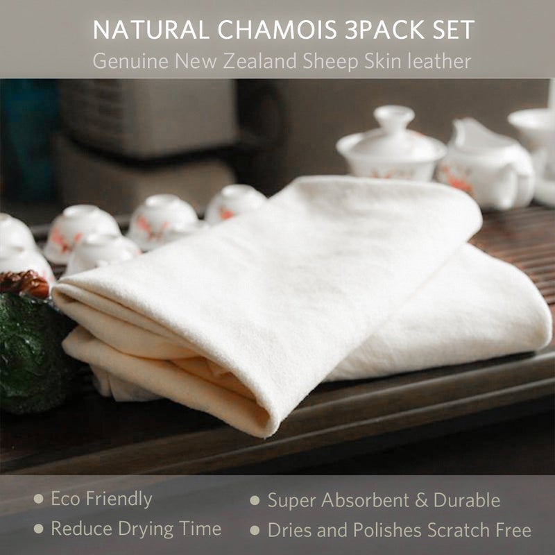 River Lake Natural Chamois Cloth for Car Drying Leather Drying Towel Natural Shammy Towel Real Leather Washing Cloth Cleaning Towel Car Wipes - 35'' x 23.6'' Chamois Car Wash Cloth Accessory - Image 4